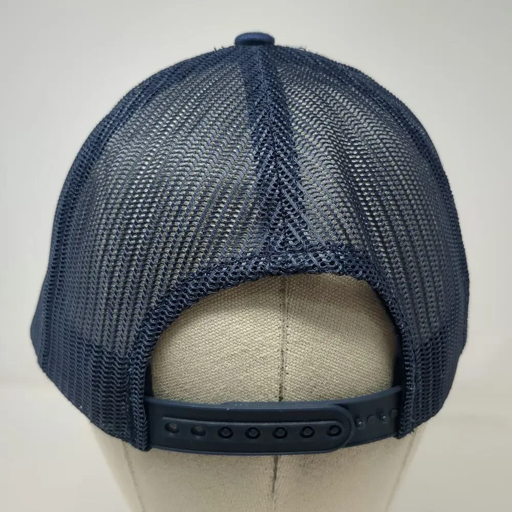 Yupoong Trucker Hat Blue White One Size PNCLL Lacrosse League Snapback Mesh